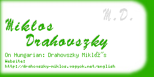 miklos drahovszky business card